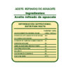 Información nutricional del aceite de aguacate refinado Avocado Real
