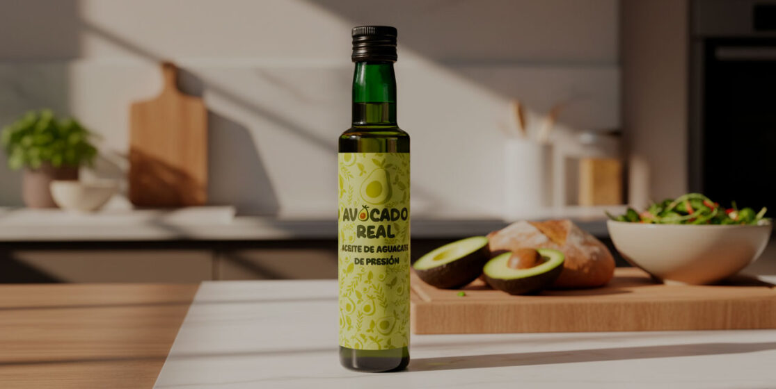 Aceite de aguacate virgen extra Avocado Real 100% puro en cocina natural