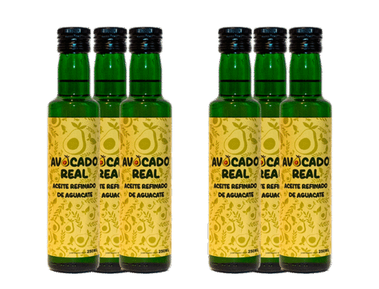 pack 6 aceite de aguacate refinado 250ml avocado real