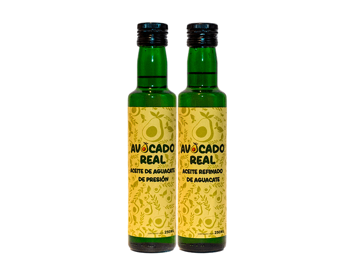 pack aceite de aguacate 250ml refinado y virgen extra Avocado Real