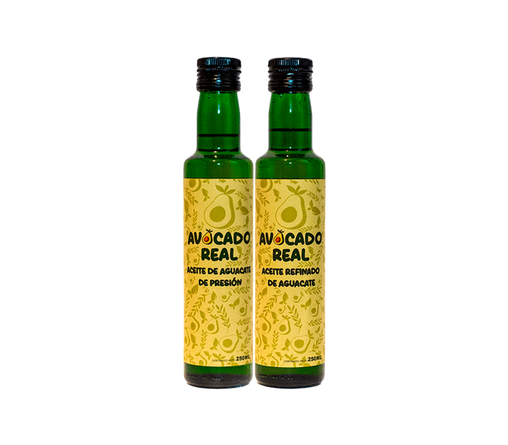 pack aceite de aguacate 250ml refinado y virgen extra Avocado Real