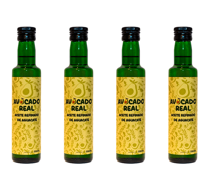Pack 4 aceite de aguacate refinado Avocado Real 250ml pack aceite de aguacate refinado 4 botellas Avocado Real 250ml