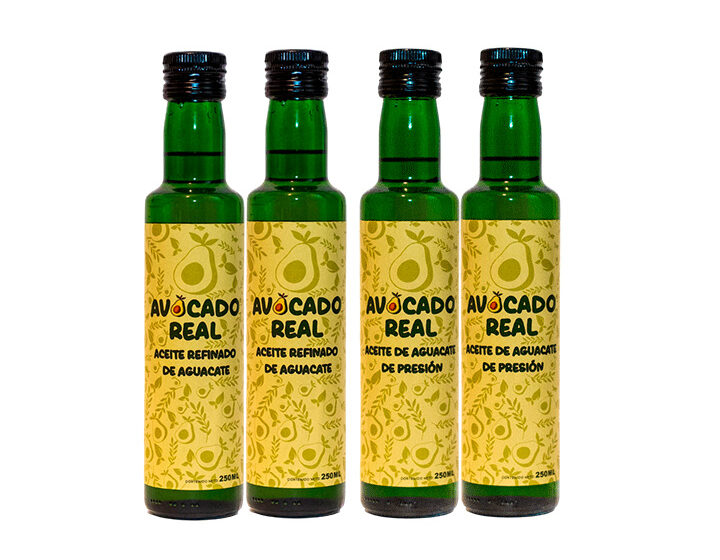 Pack aceite de aguacate 4 botellas Avocado Real refinado y prensado en frío
