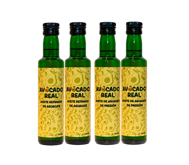 Pack aceite de aguacate 4 botellas Avocado Real refinado y prensado en frío