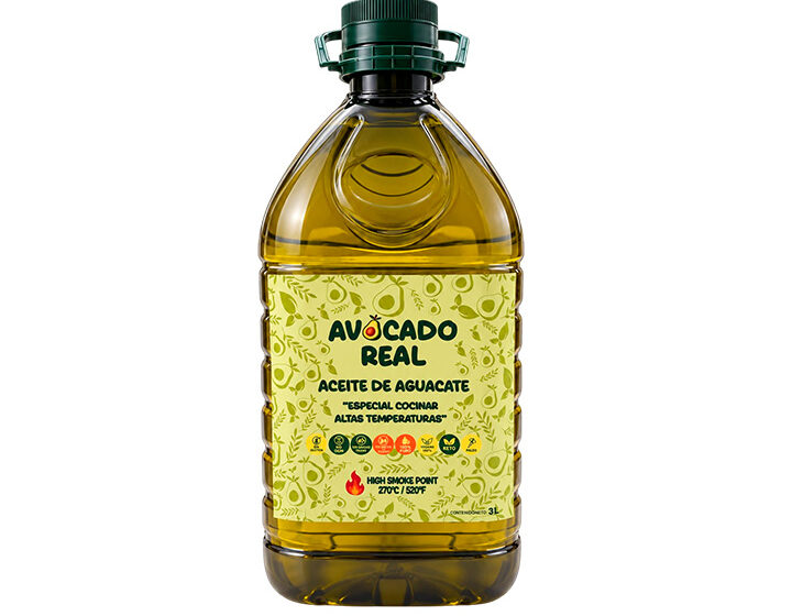 Aceite de aguacate 3 litros Avocado Real para cocinar a altas temperaturas