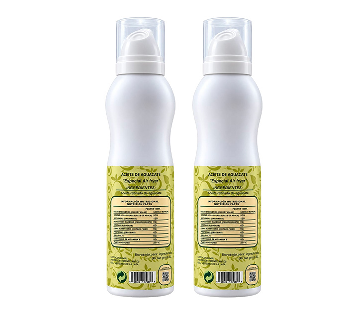 Vista trasera del Spray de Aceite de Aguacate X 2 Avocado Real